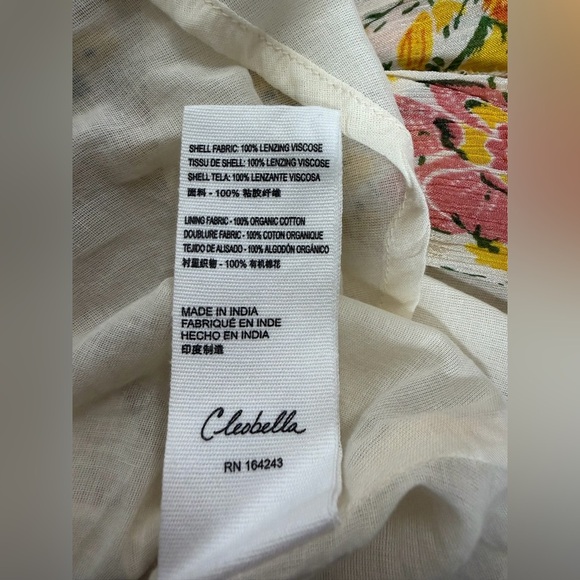 Cleobella Audrey Floral V-Neck Mini Dress size S - Picture 3 of 12